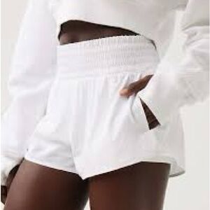 Aerie White Athletic Shorts Lightweight Design